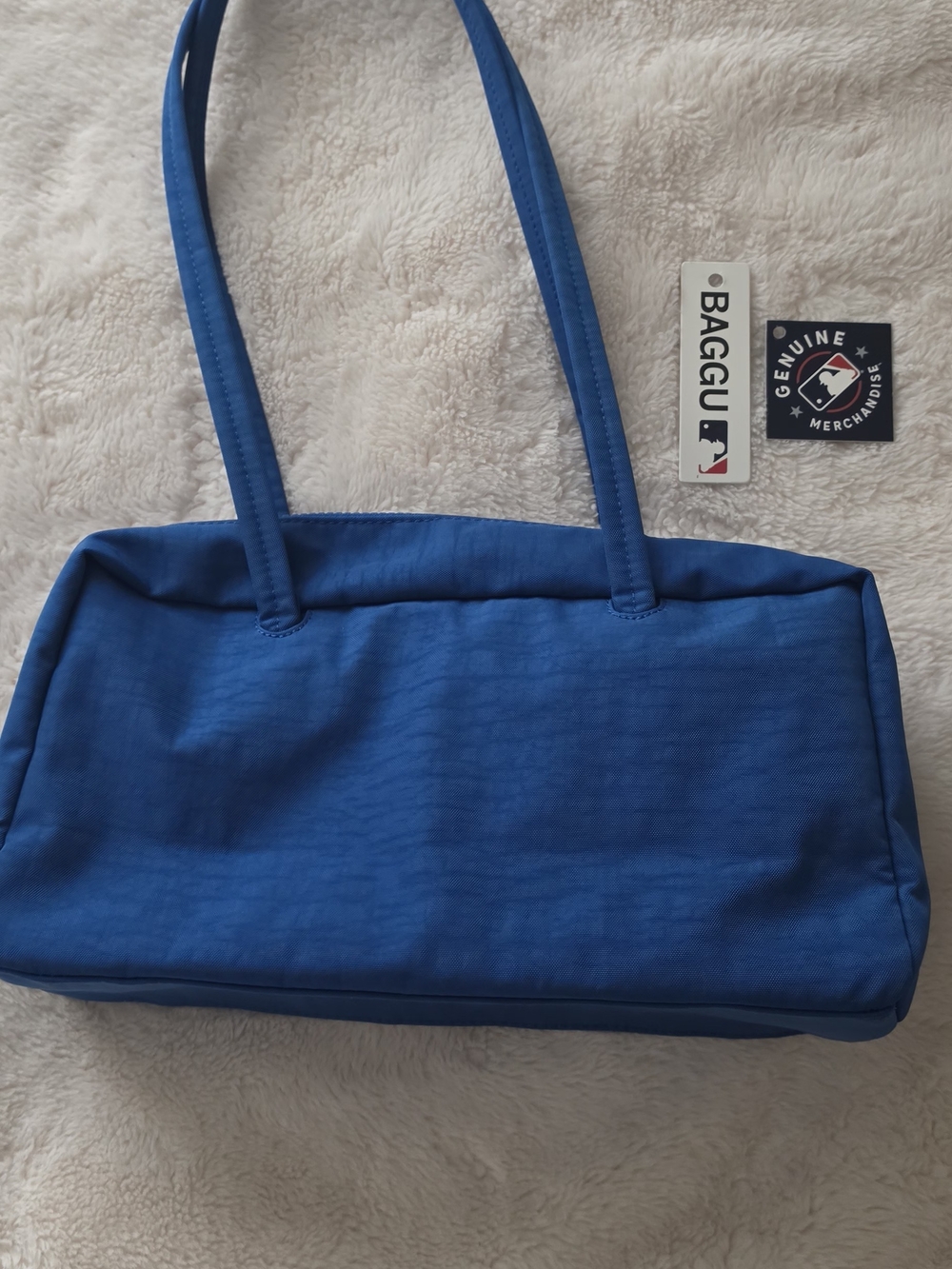 BAGGU Los Angeles Blue Bowler Bag. - Picture 3 of 4